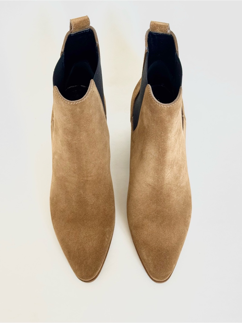 Saint Laurent Wyatt Chelsea Booties in Tan Suede with 2” Heel Stack - Italy - Picture 7 of 13